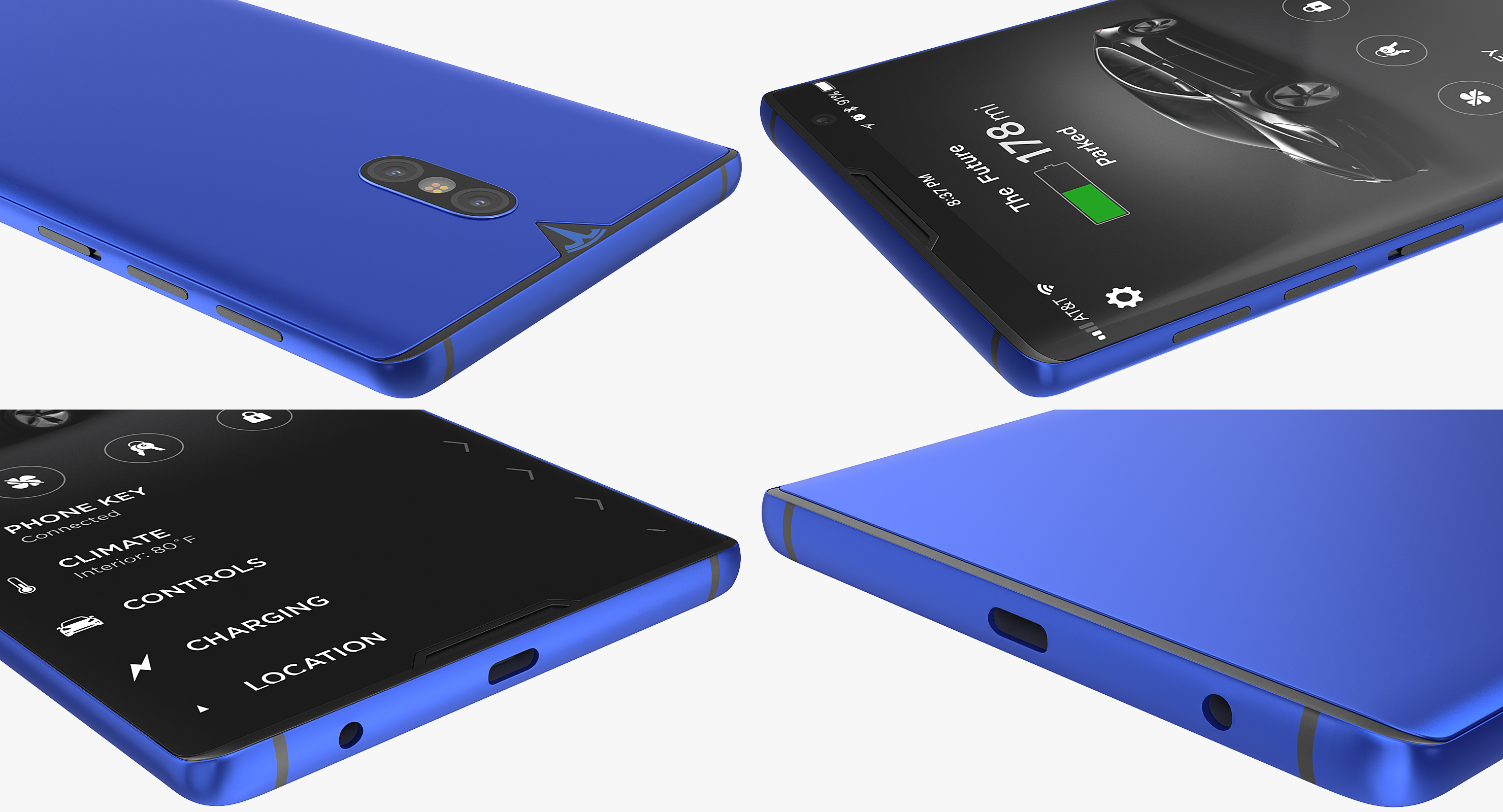 Tesla Phone Concept Blue 3D model