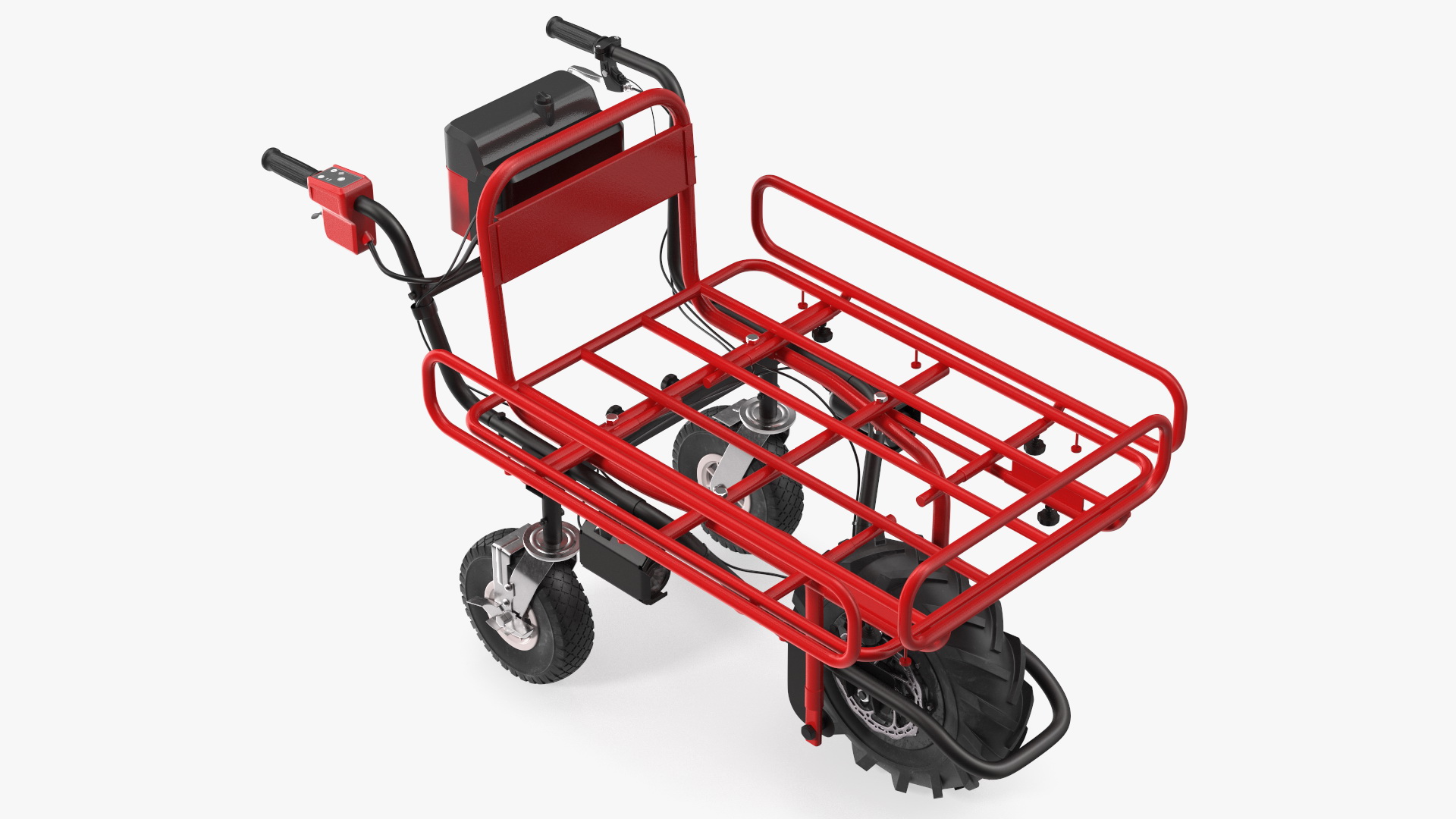 3D Battery Powered Wheelbarrow with Pipe Frame model