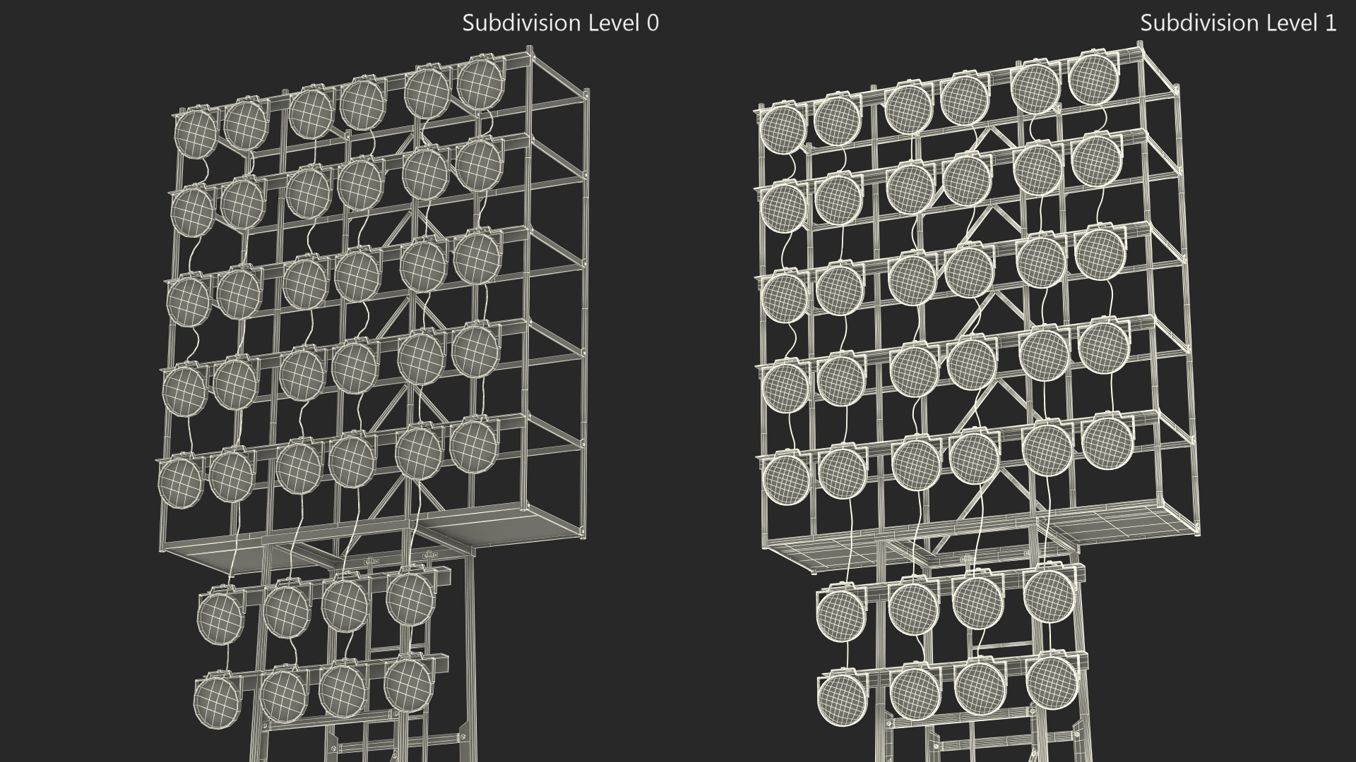 Spotlights Lighting Tower Illuminated 3D