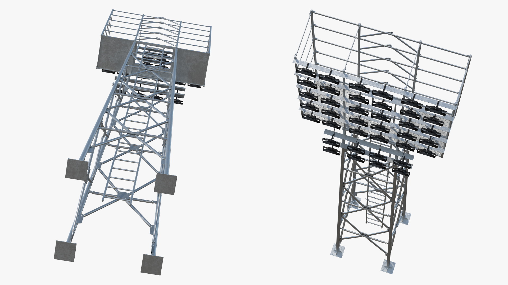 Spotlights Lighting Tower Illuminated 3D