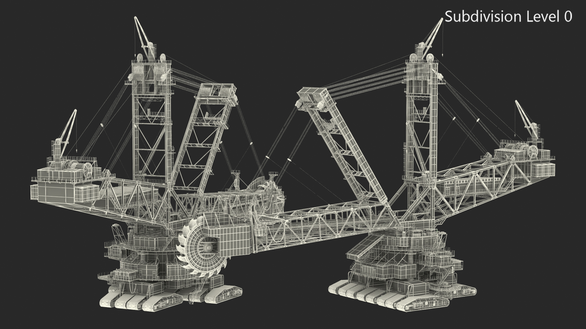 3D model Mining Multi Bucket Wheel Excavator