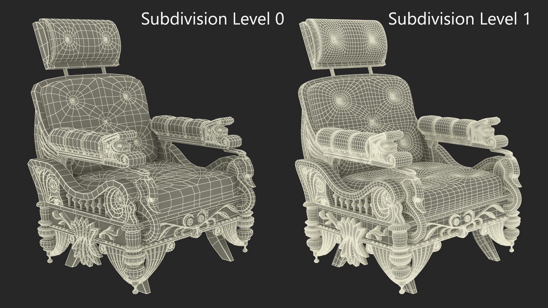 3D Classic Armchair