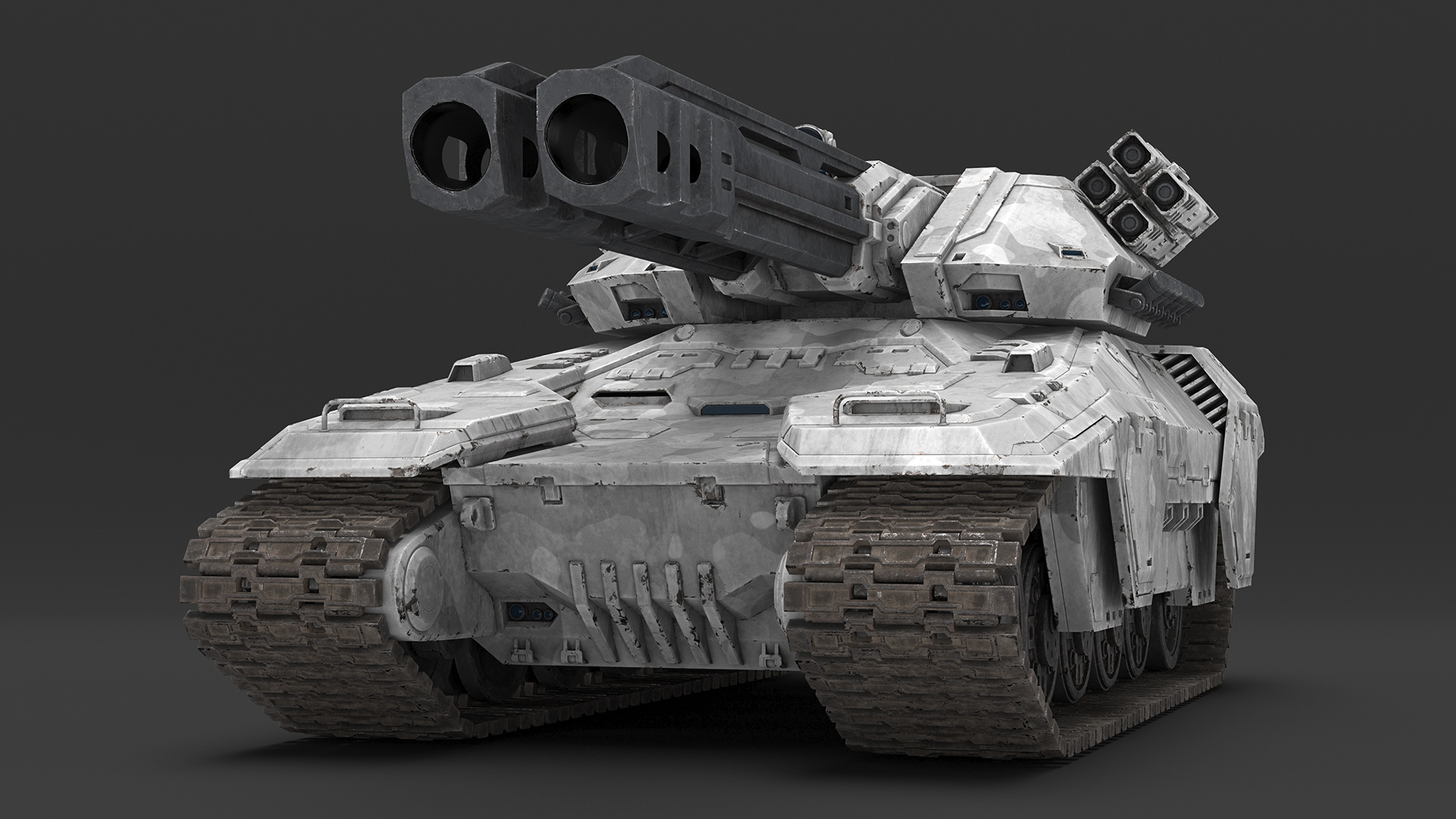 3D model Futuristic Military Heavy Tank