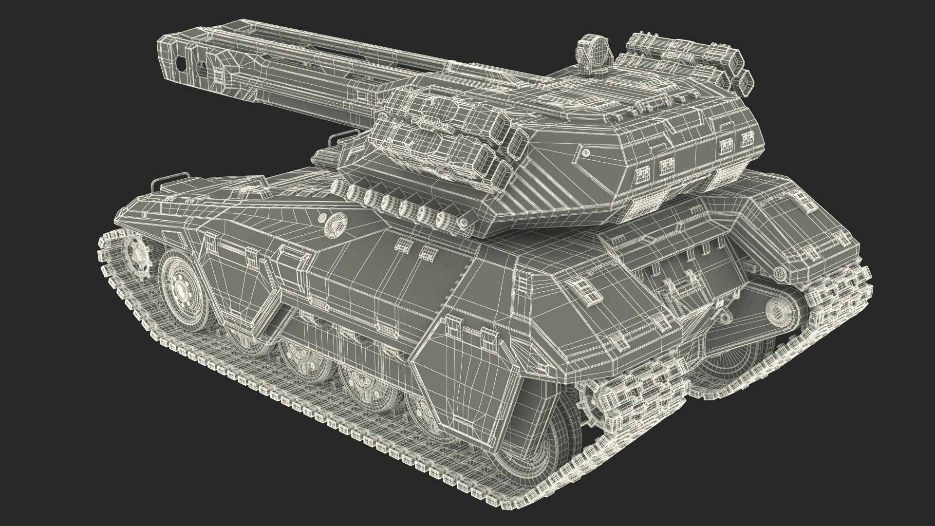 3D model Futuristic Military Heavy Tank