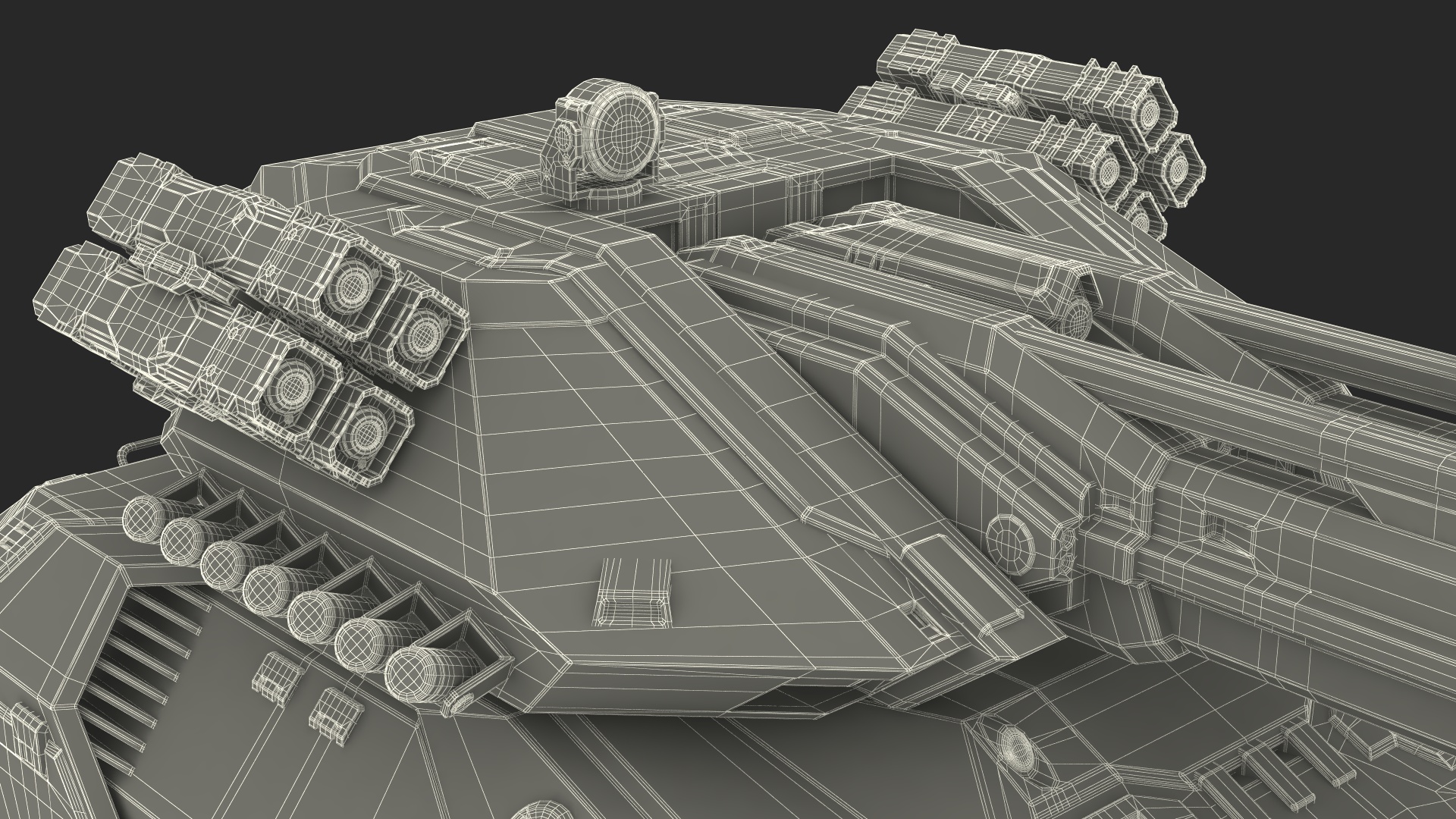 3D model Futuristic Military Heavy Tank