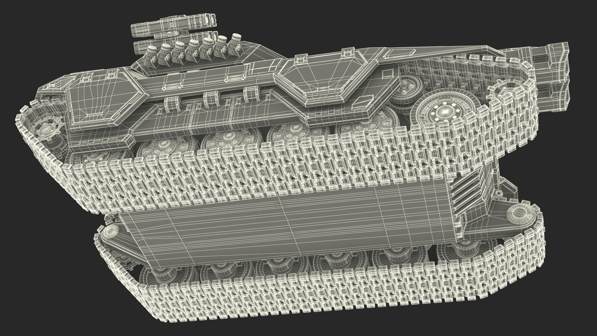 3D model Futuristic Military Heavy Tank