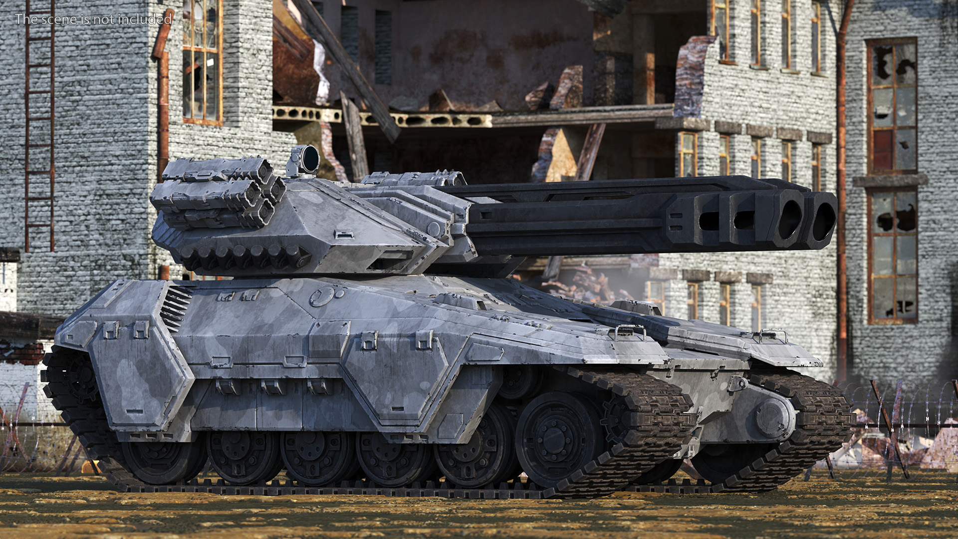 3D model Futuristic Military Heavy Tank