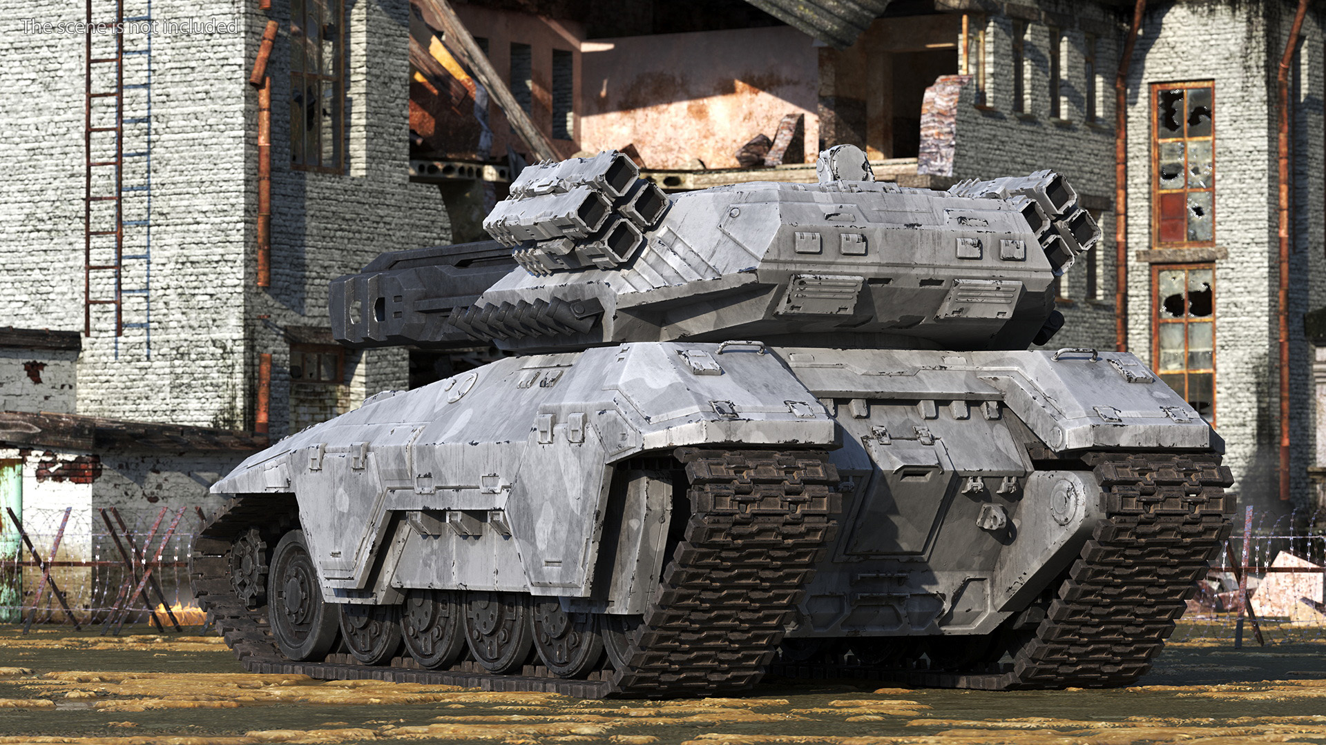 3D model Futuristic Military Heavy Tank