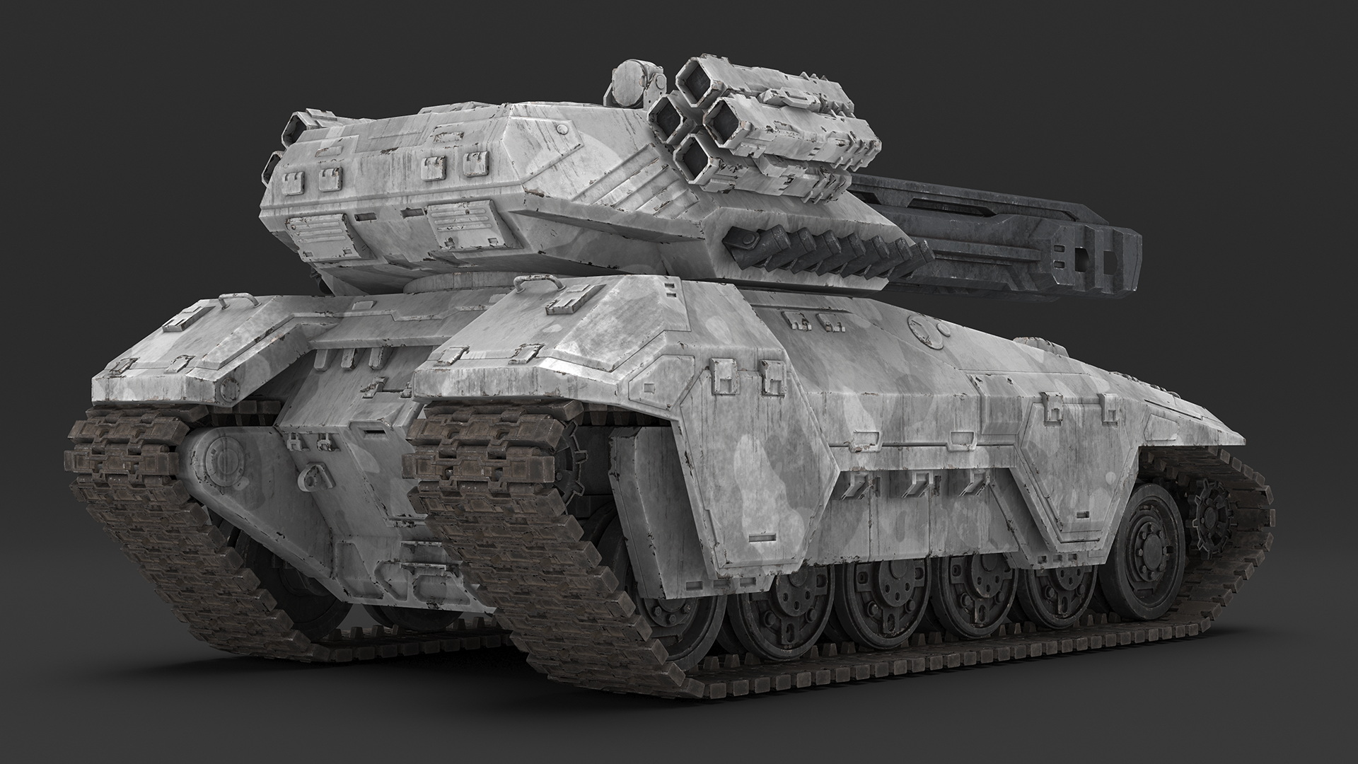 3D model Futuristic Military Heavy Tank