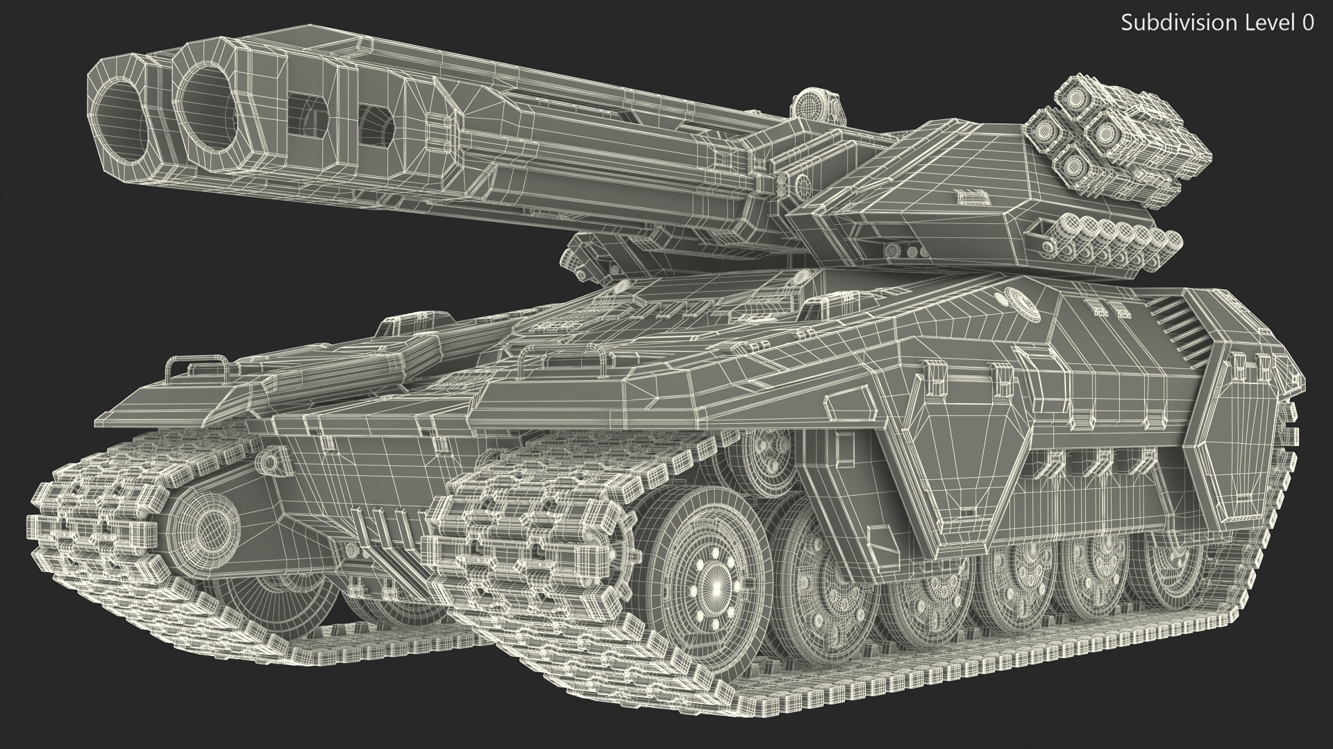 3D model Futuristic Military Heavy Tank