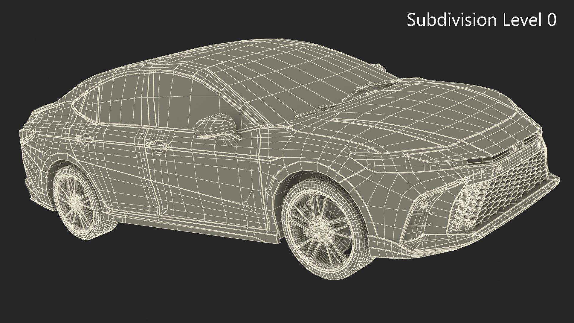 3D model Mid Size Sedan Black