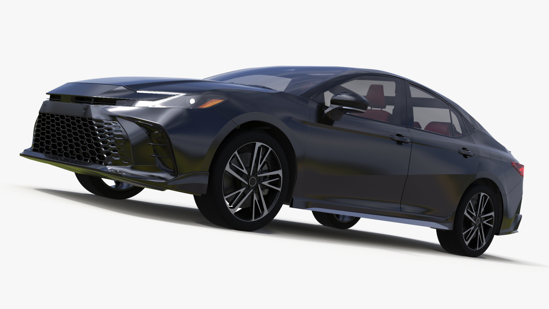 3D model Mid Size Sedan Black