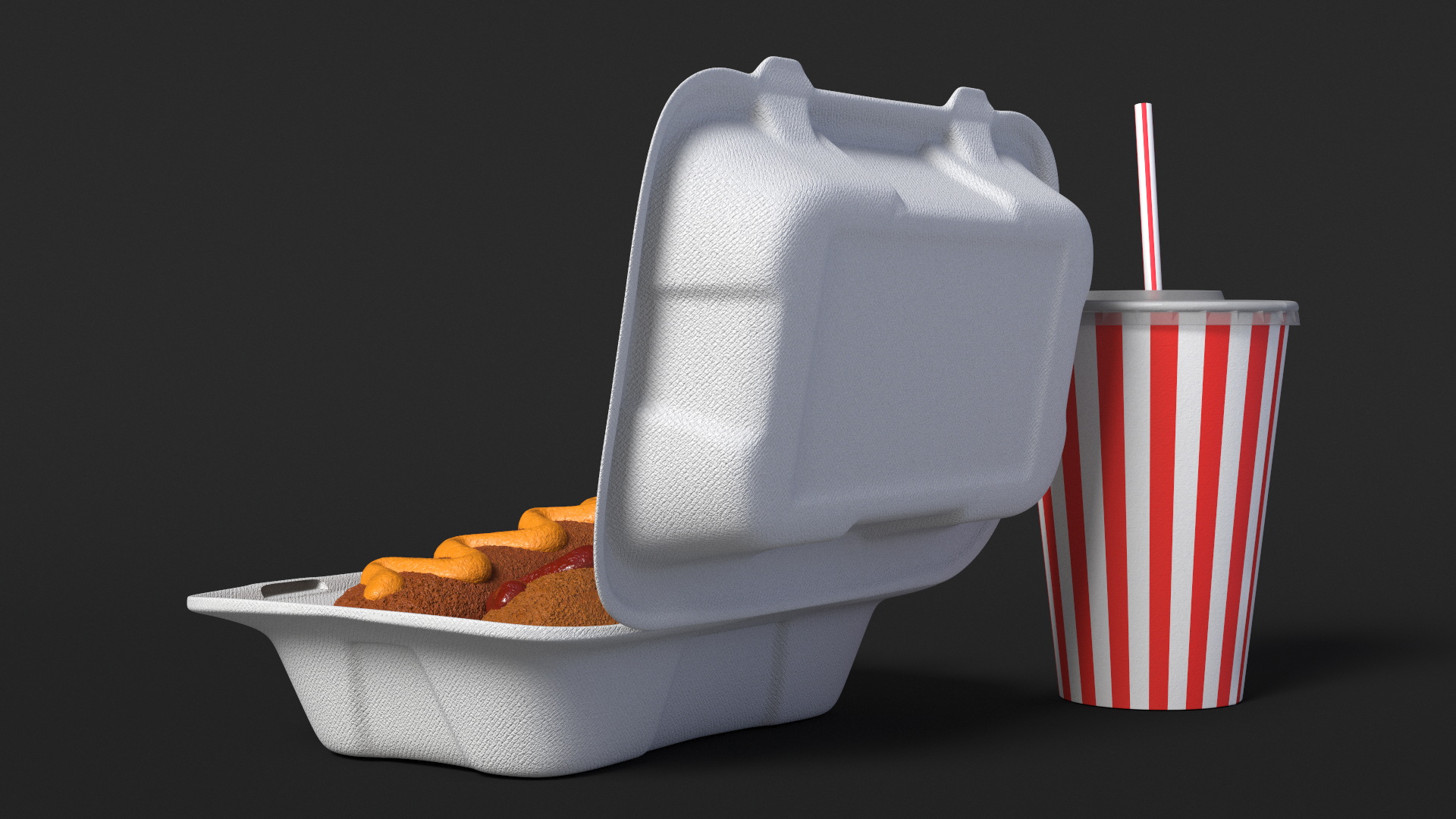 3D model Corn Dogs with Drink