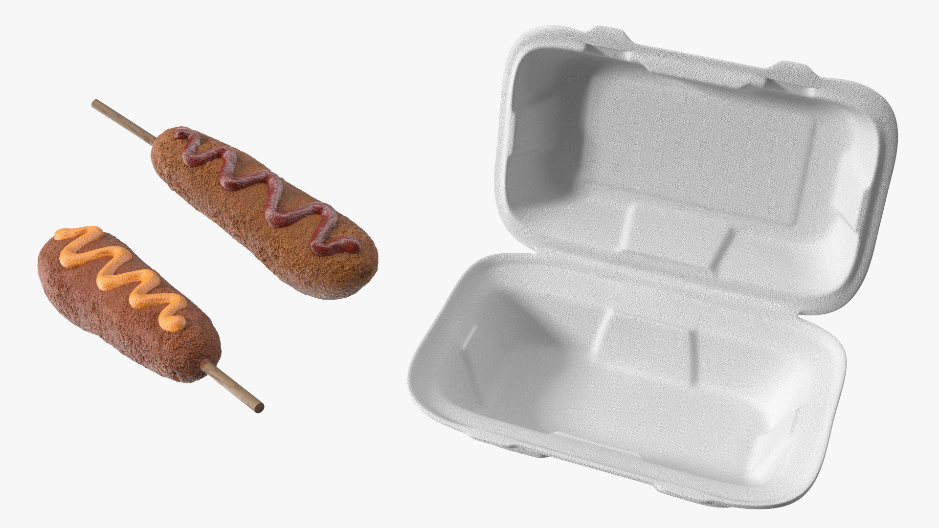 3D model Corn Dogs with Drink