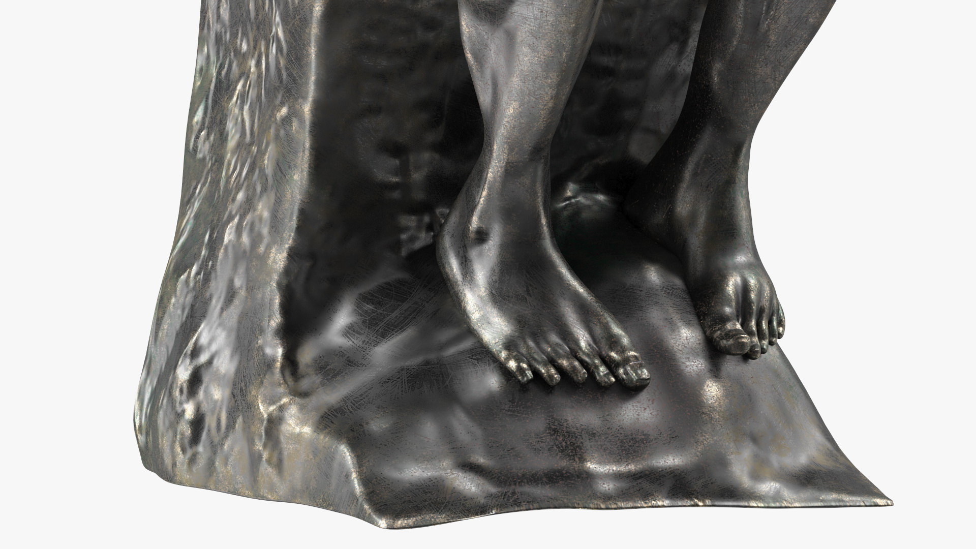 3D model The Thinker Statue Bronze