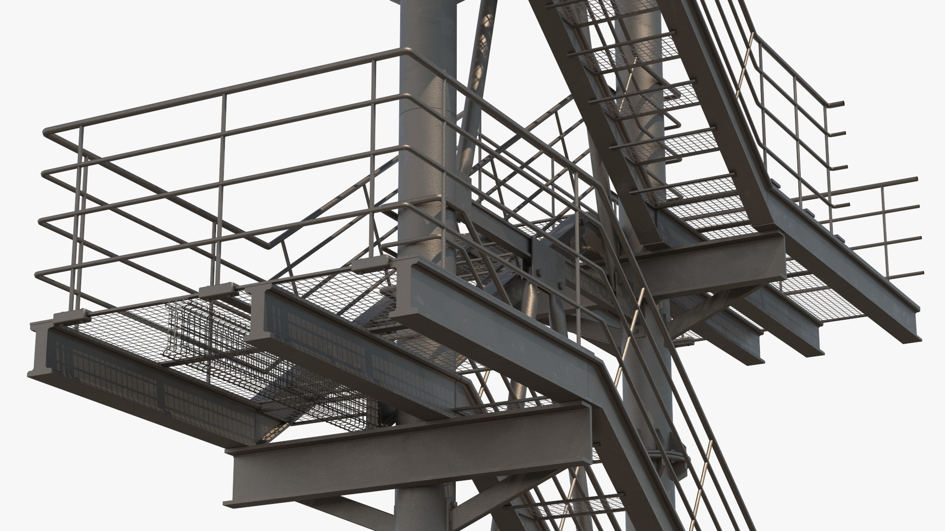 Modular Fire Escape 3D model