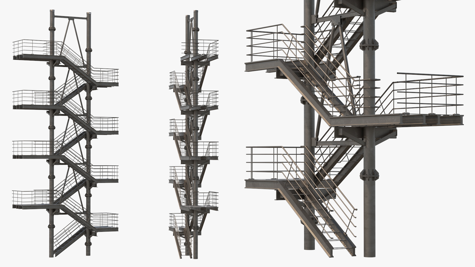 Modular Fire Escape 3D model