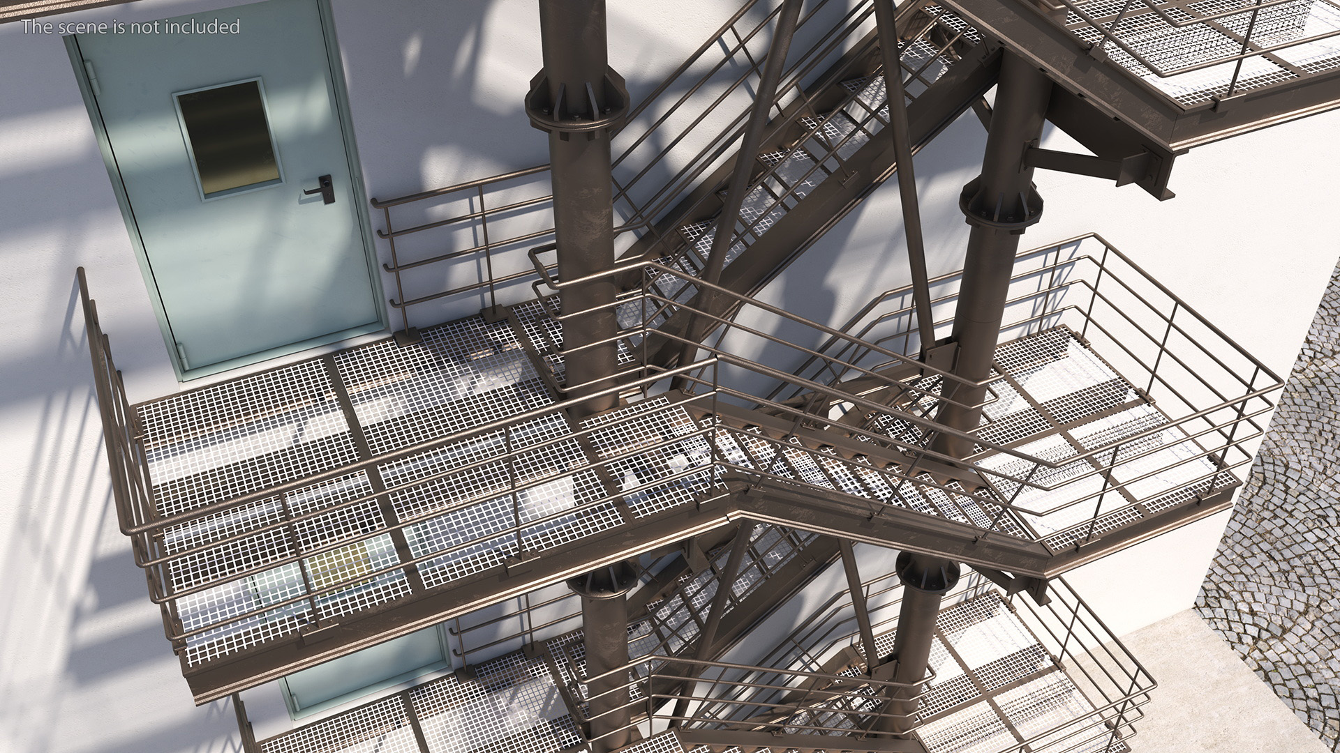 Modular Fire Escape 3D model