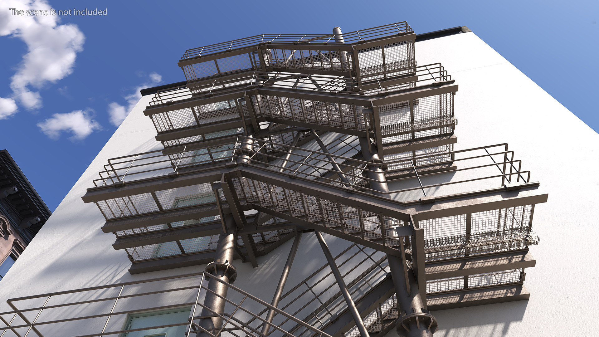 Modular Fire Escape 3D model