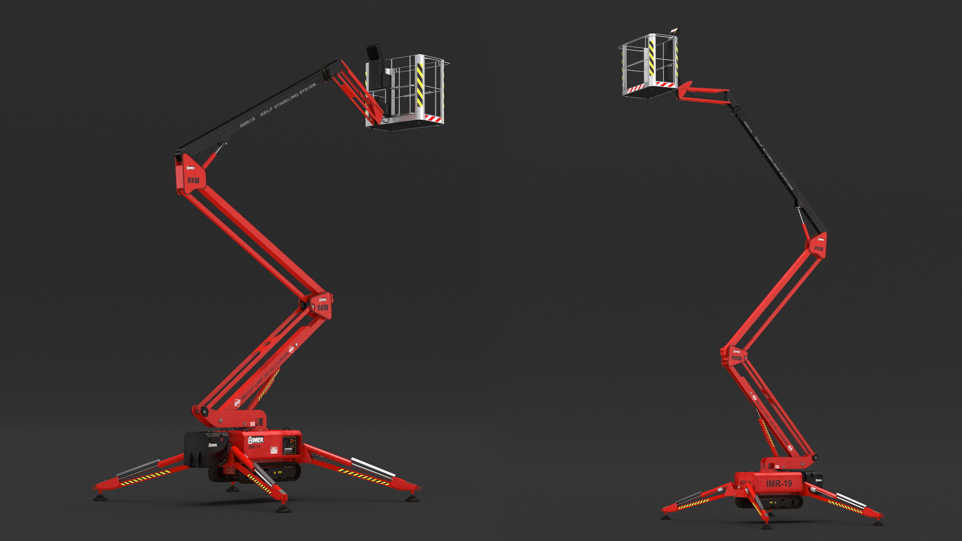 3D Articulated Boom Lift Rigged model