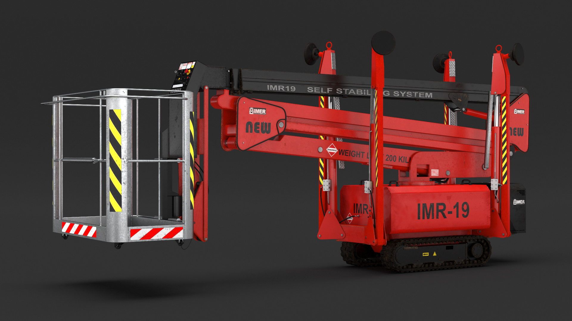 3D Articulated Boom Lift Rigged model