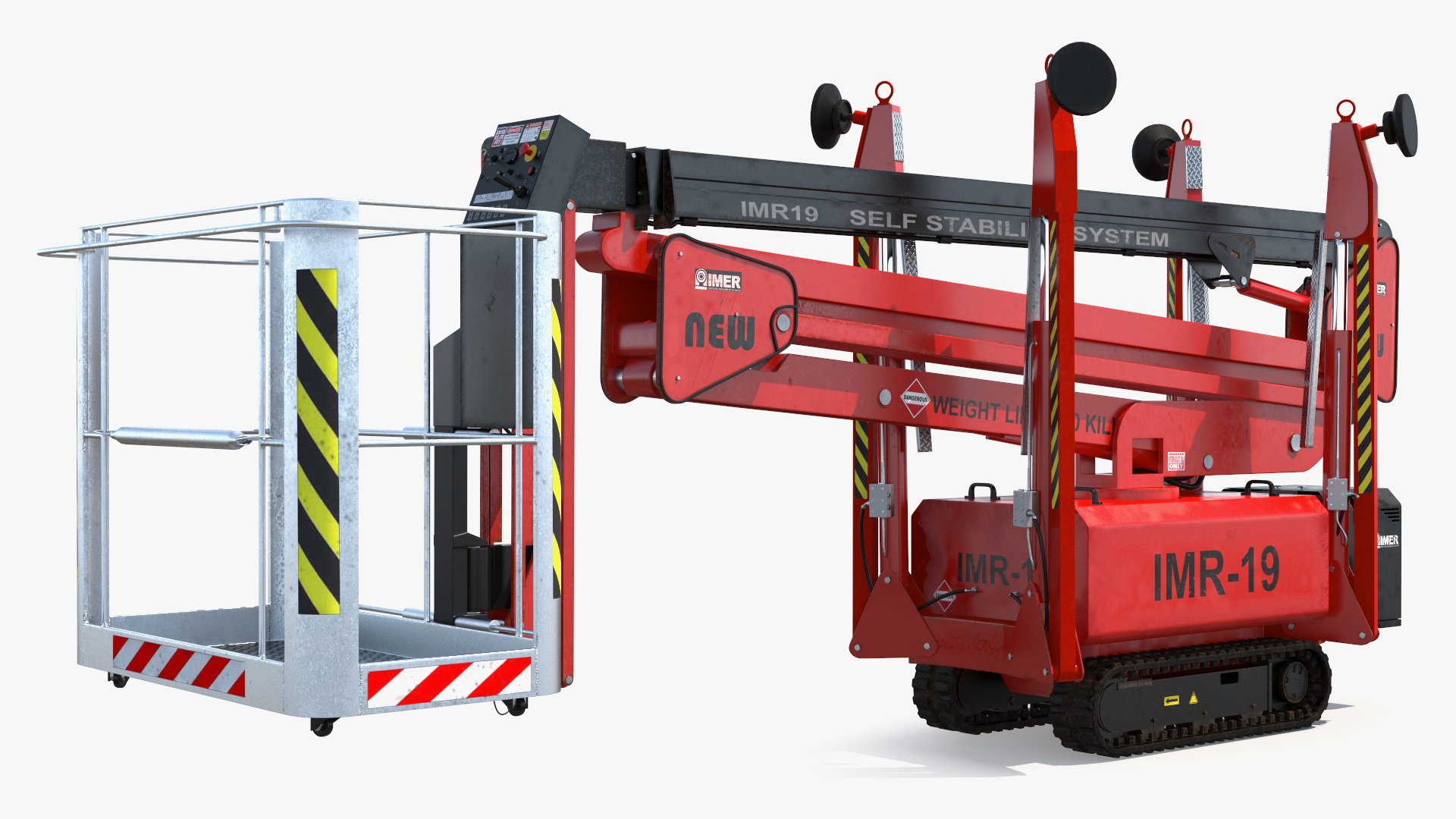 3D Articulated Boom Lift Rigged model