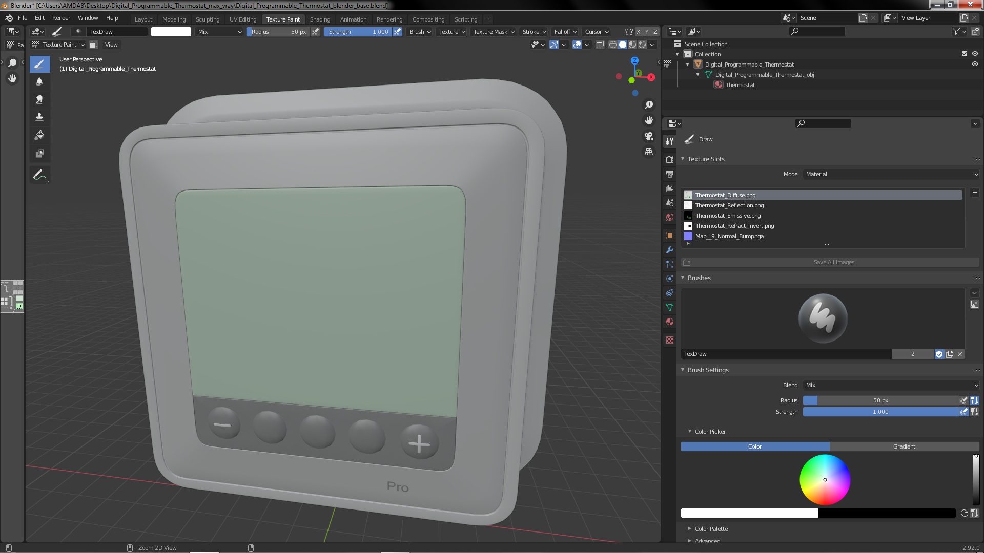 3D Digital Programmable Thermostat