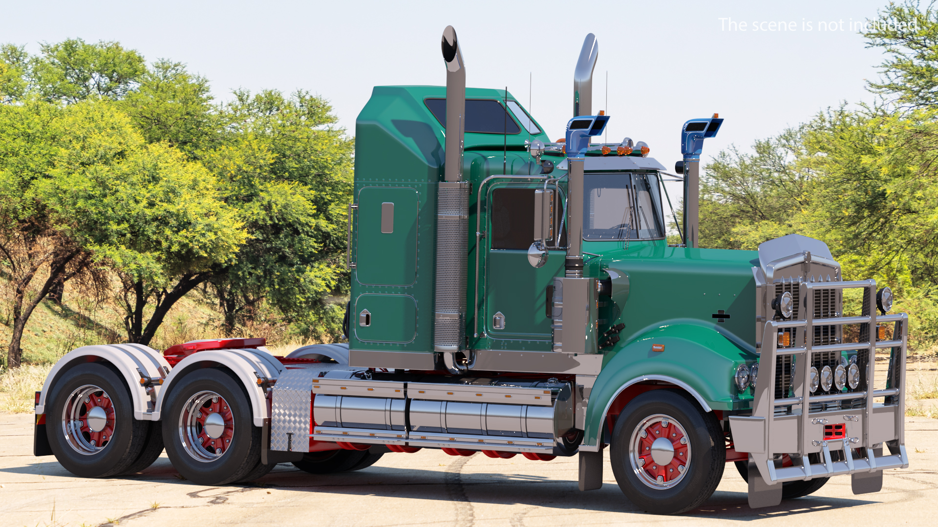 3D Vintage Semi-Truck model