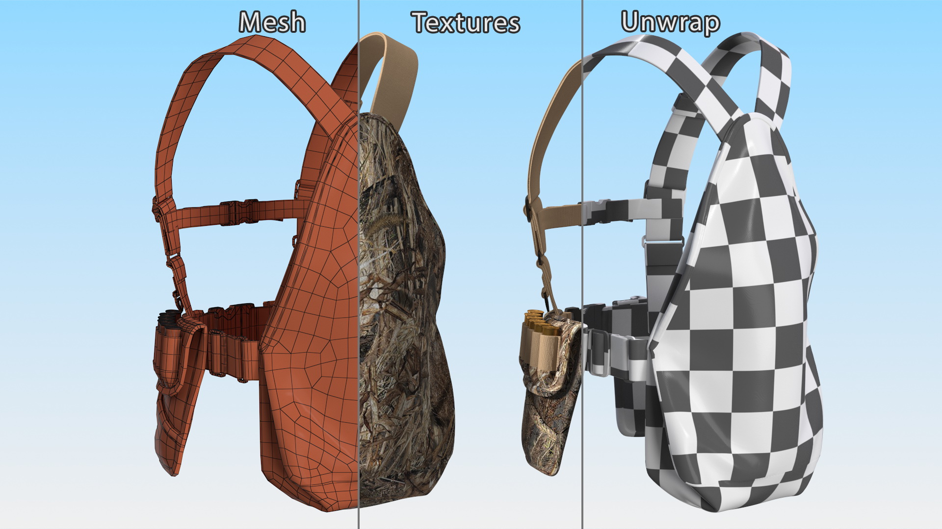 Strap Vest for Duck Hunting 3D