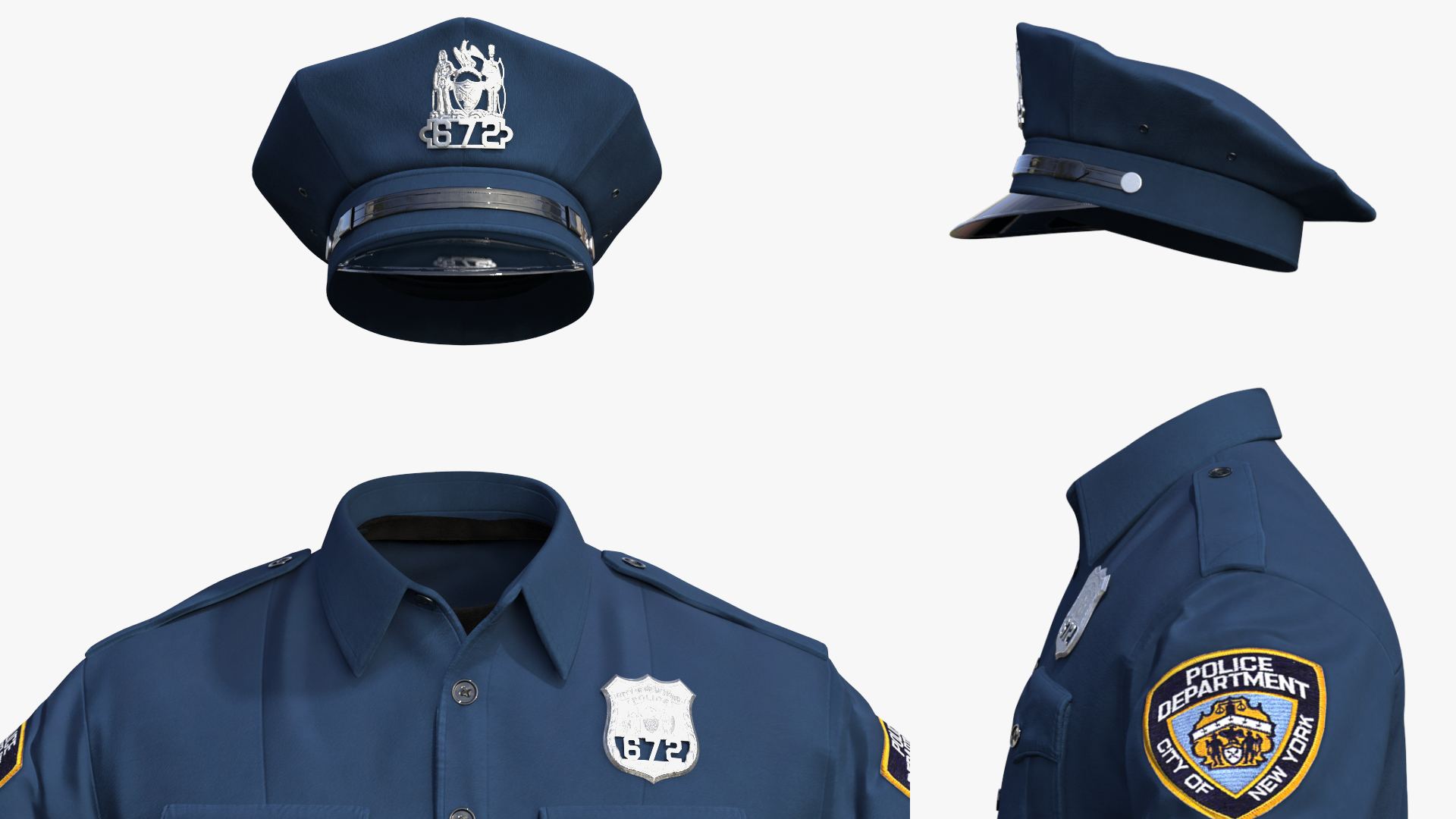 NYPD Police Officer Uniform 3D