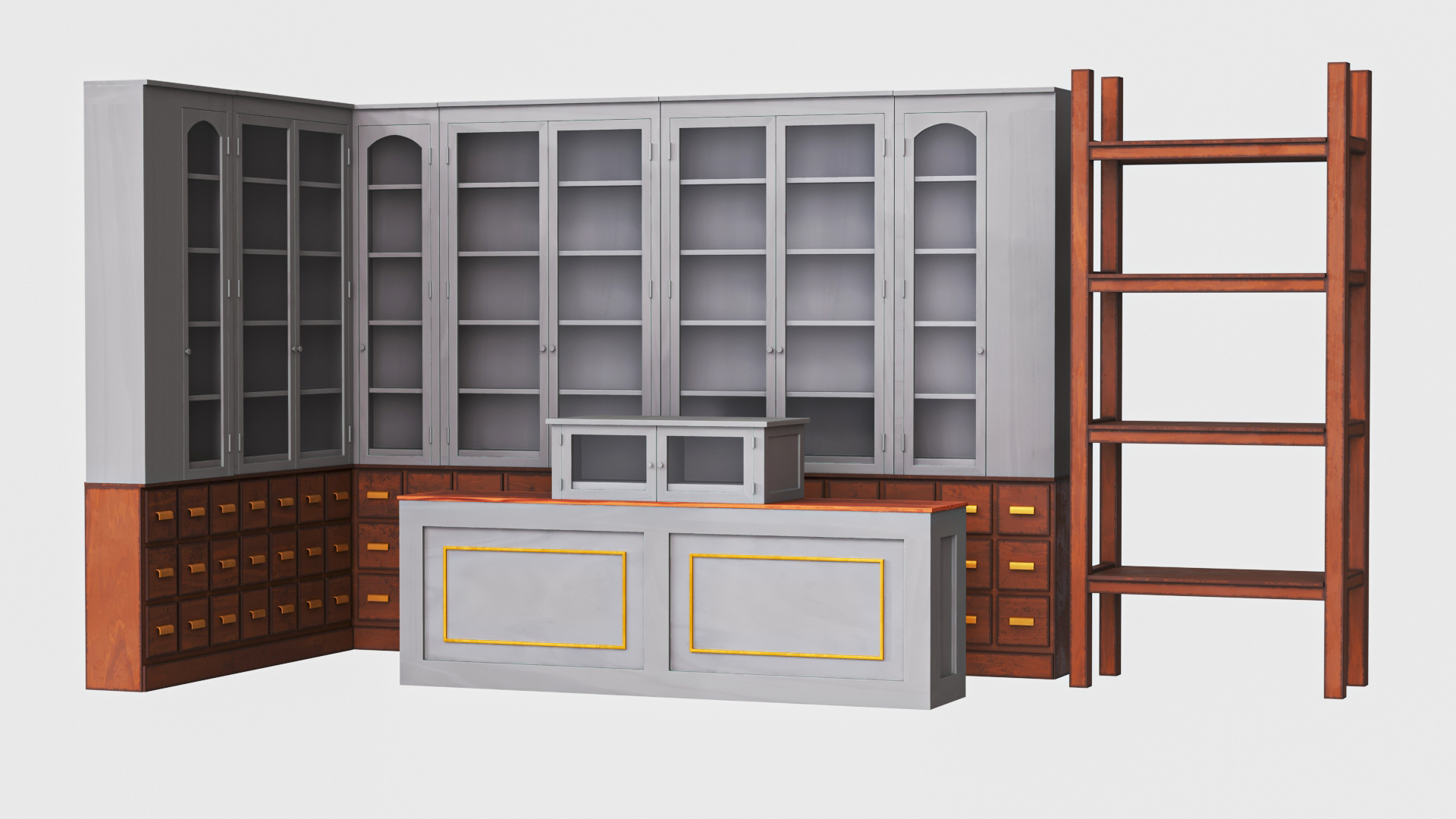 3D Shop Furniture Set model