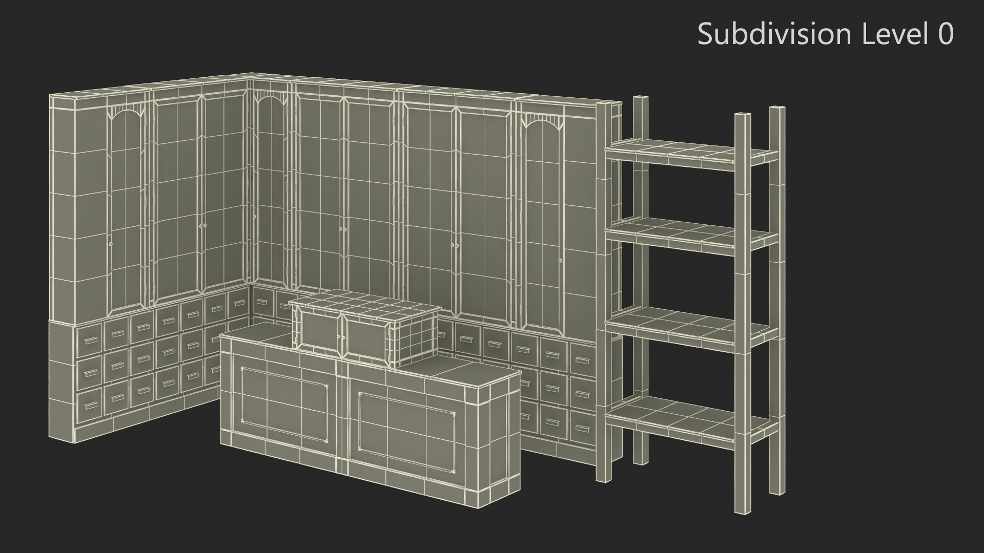 3D Shop Furniture Set model