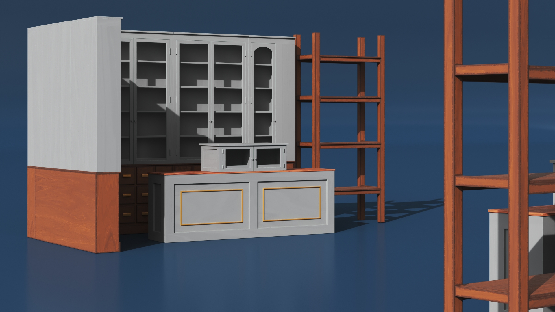 3D Shop Furniture Set model