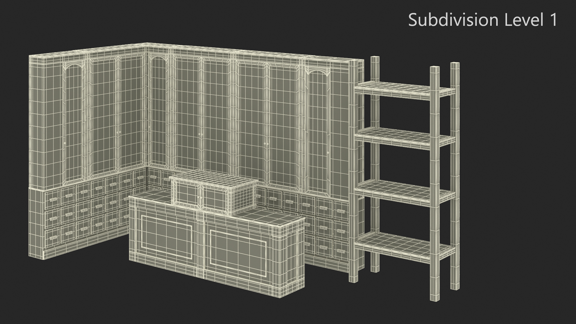 3D Shop Furniture Set model