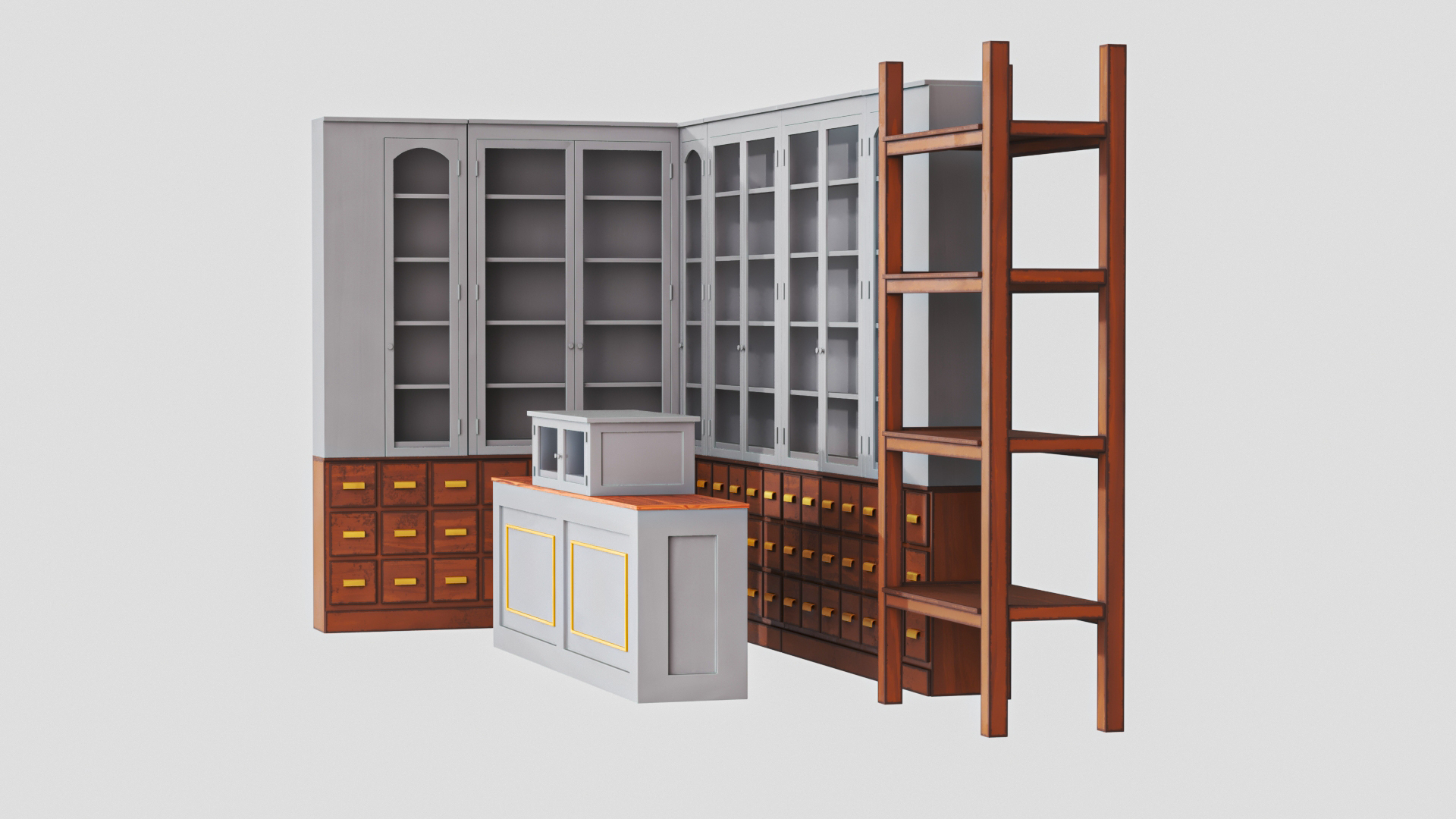 3D Shop Furniture Set model