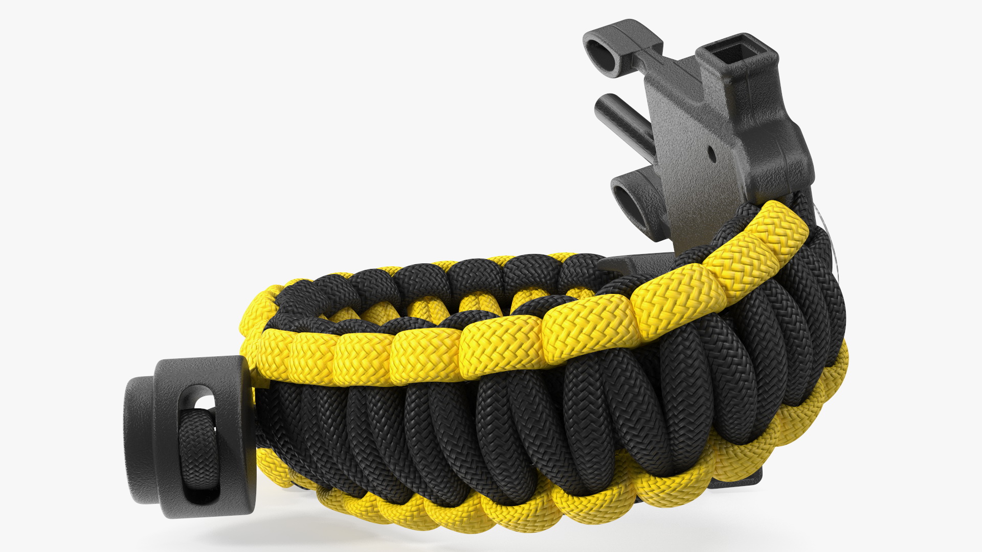 3D Tactical Paracord Bracelet Yellow model