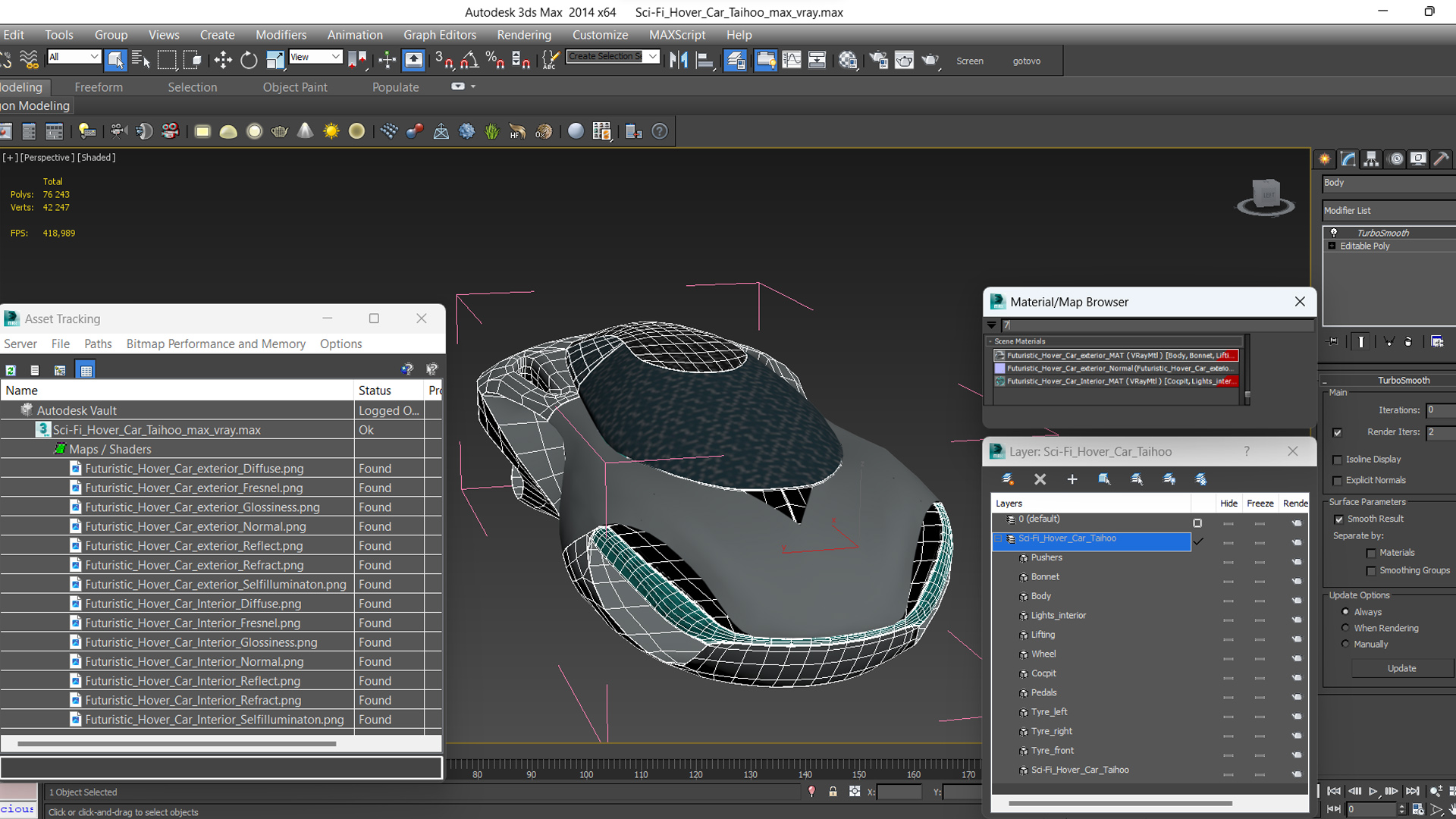 3D Sci-Fi Hover Car Taihoo model