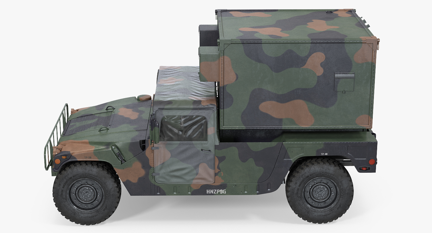 3D Shelter HMMWV m1037 Rigged Camo