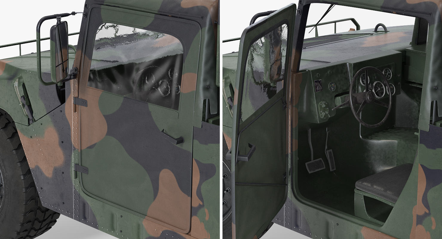 3D Shelter HMMWV m1037 Rigged Camo