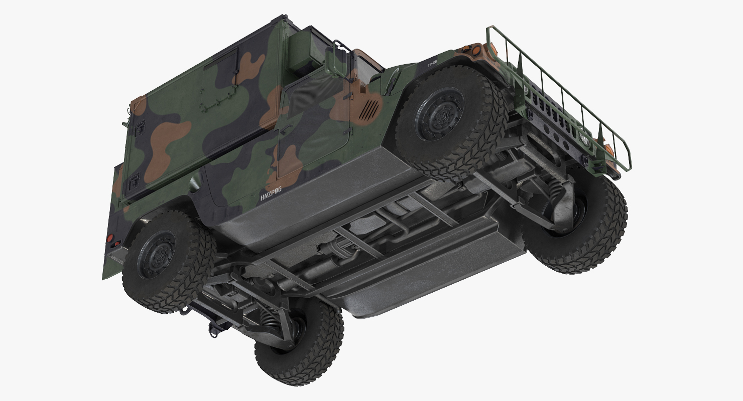 3D Shelter HMMWV m1037 Rigged Camo