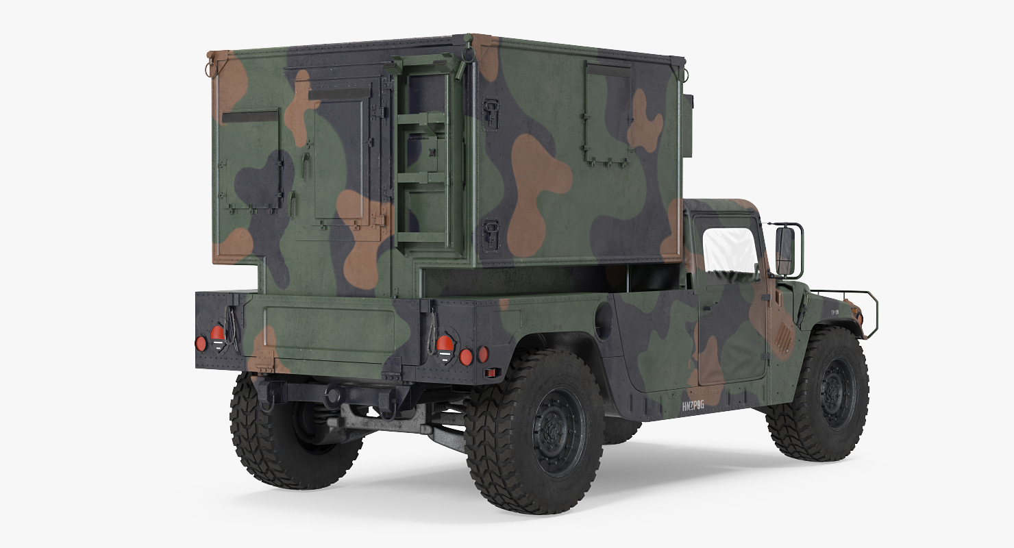 3D Shelter HMMWV m1037 Rigged Camo