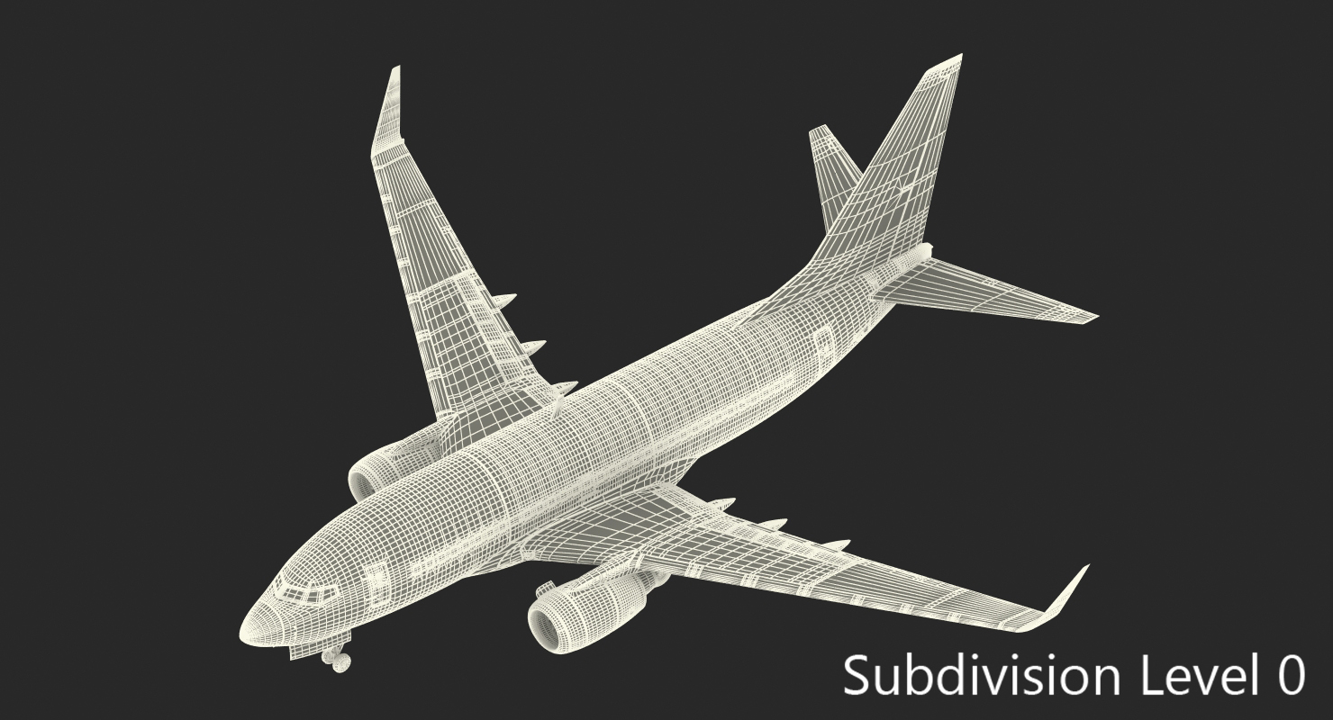 Boeing 737 600 Delta Air Lines Rigged 3D