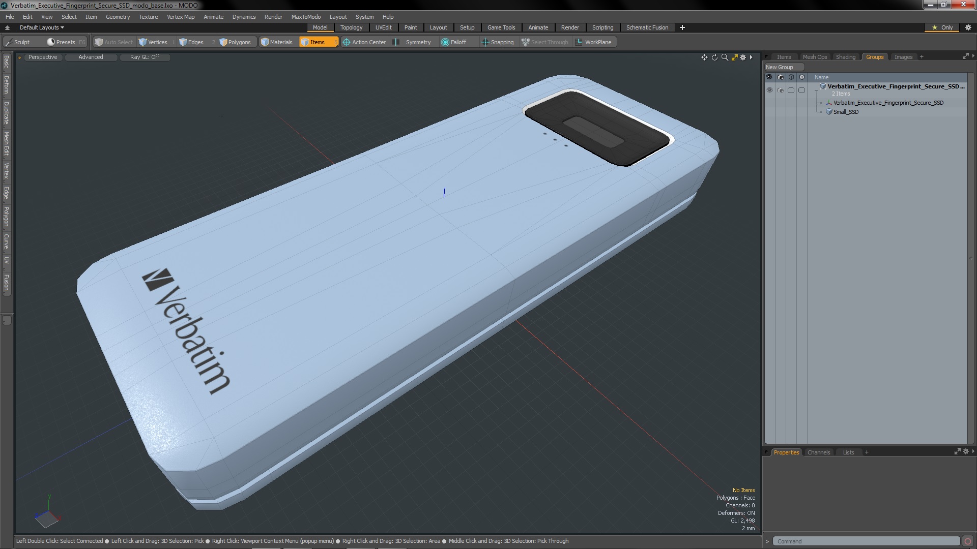 3D Verbatim Executive Fingerprint Secure SSD