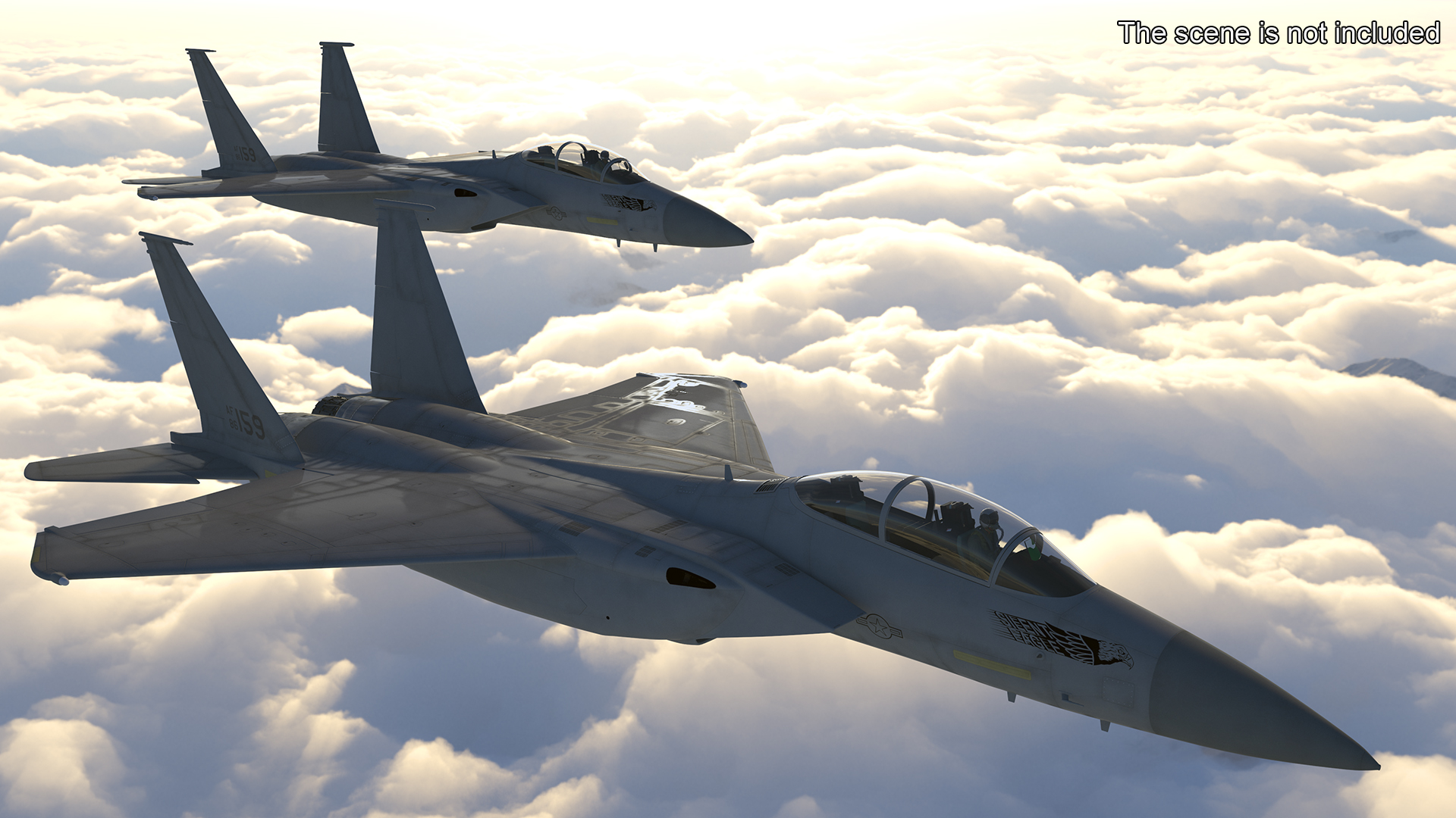 F-15 Silent Eagle in Flight 3D