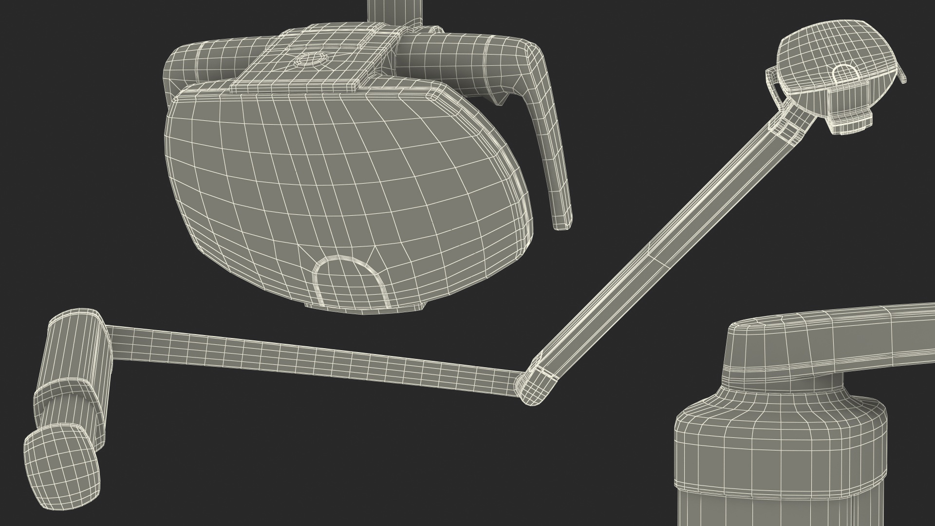 3D model Post Mounted Dental Operatory Light