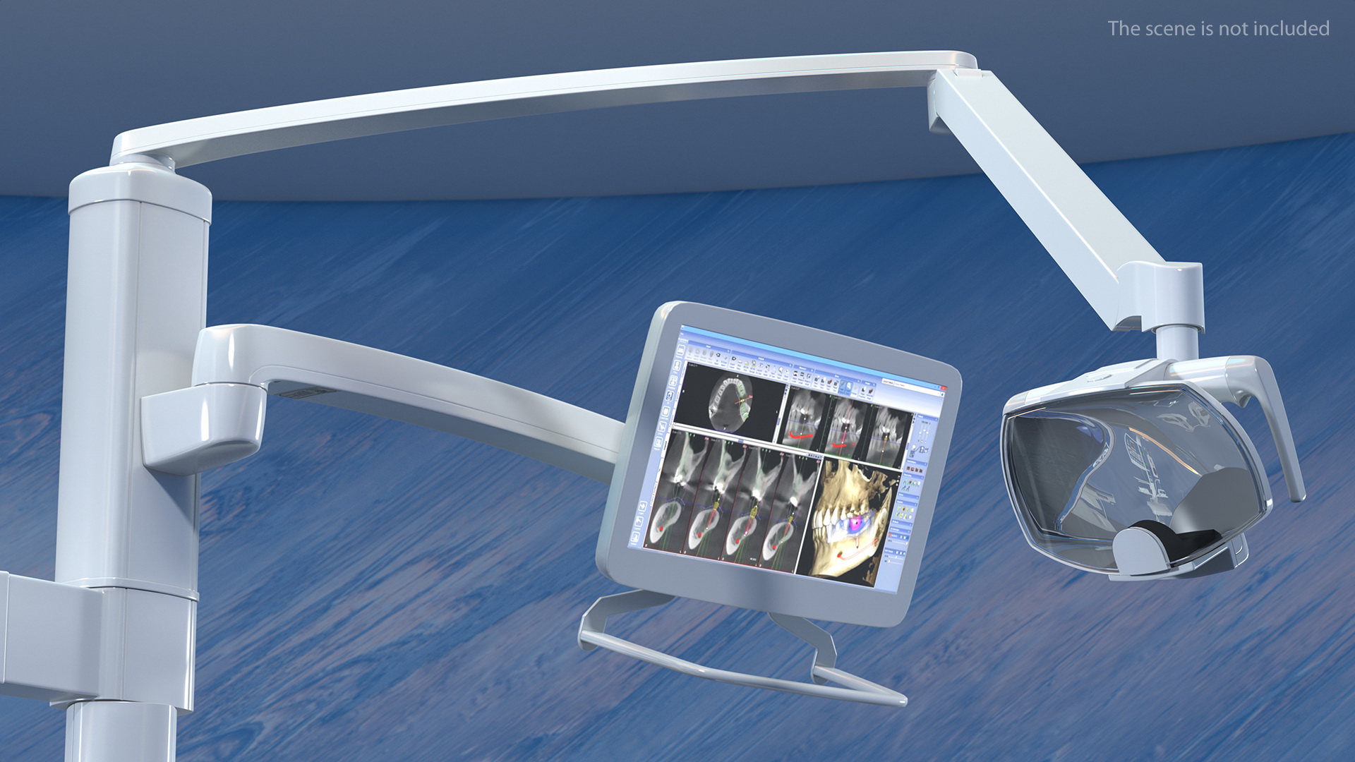 3D model Post Mounted Dental Operatory Light