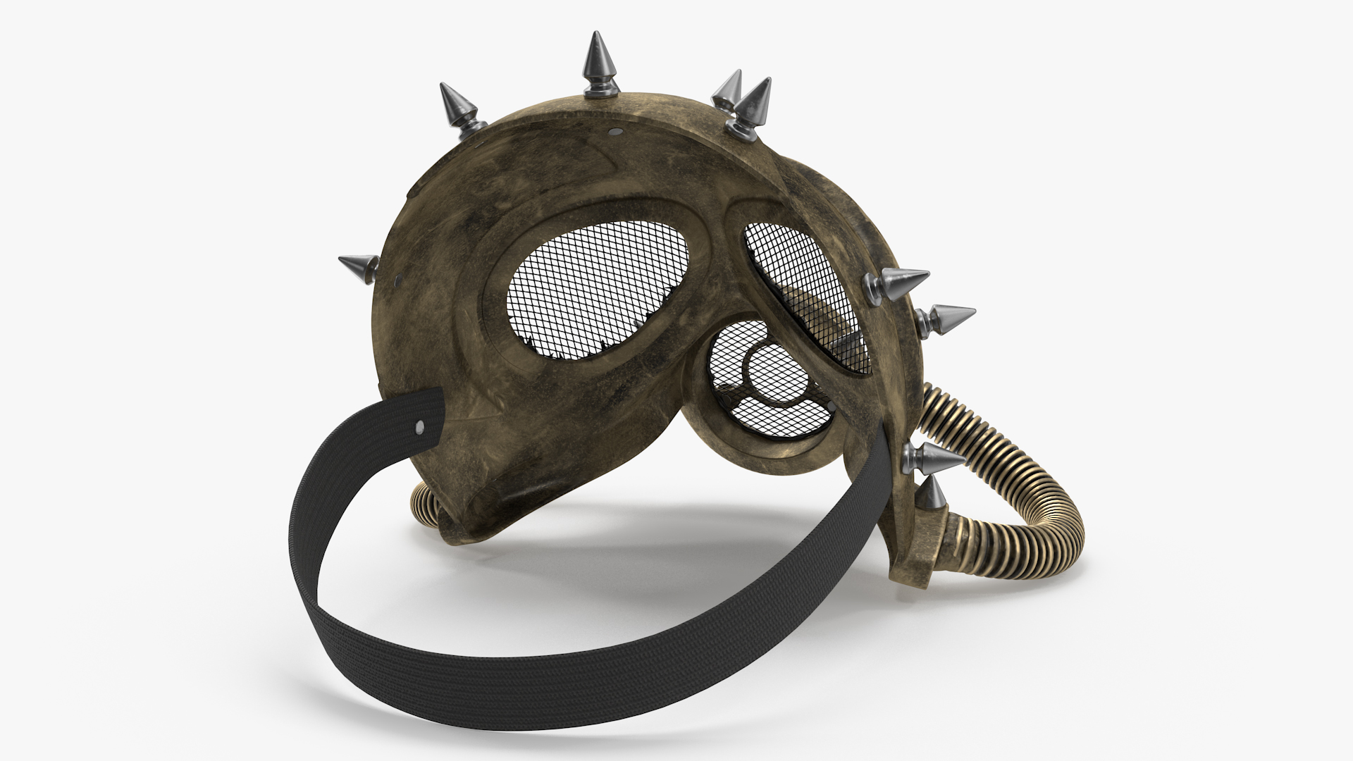 Steampunk Gas Mask Metallic Bronze 3D model