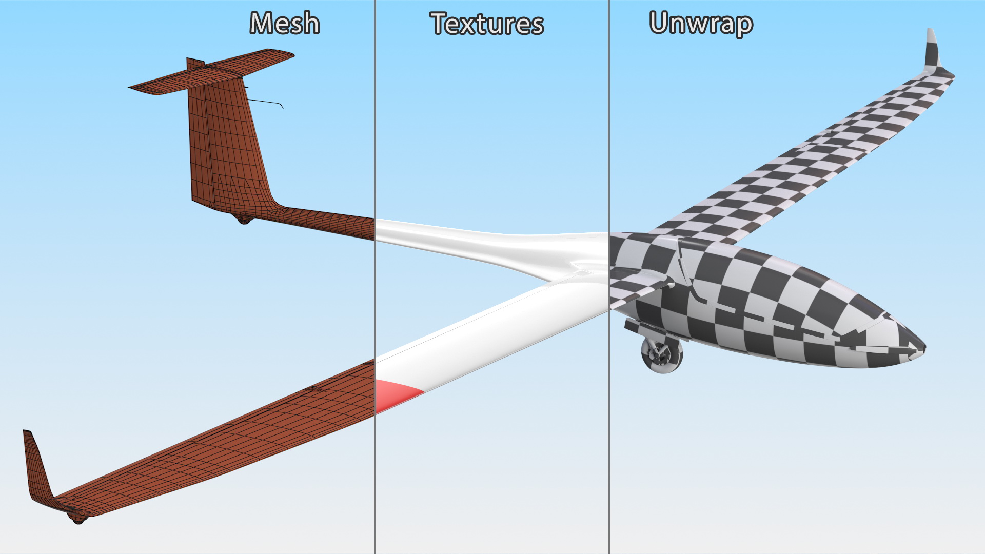 Electric Glider Rigged 3D