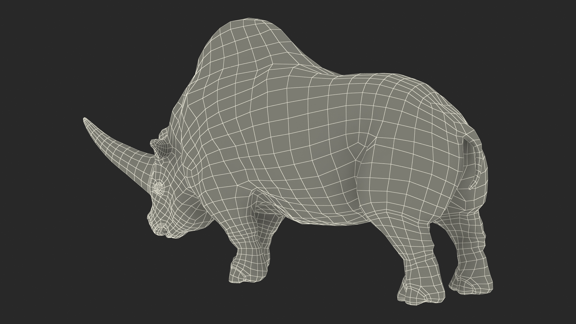 3D model Giant Rhinoceros Standing Pose