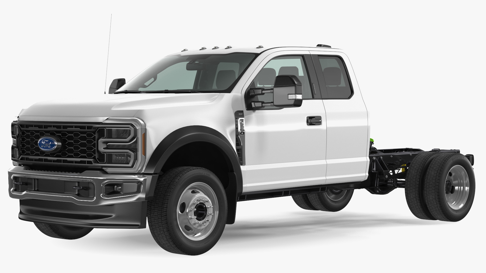 3D model Super Duty F550 2023 Ford Long Cab Rigged for Cinema 4D